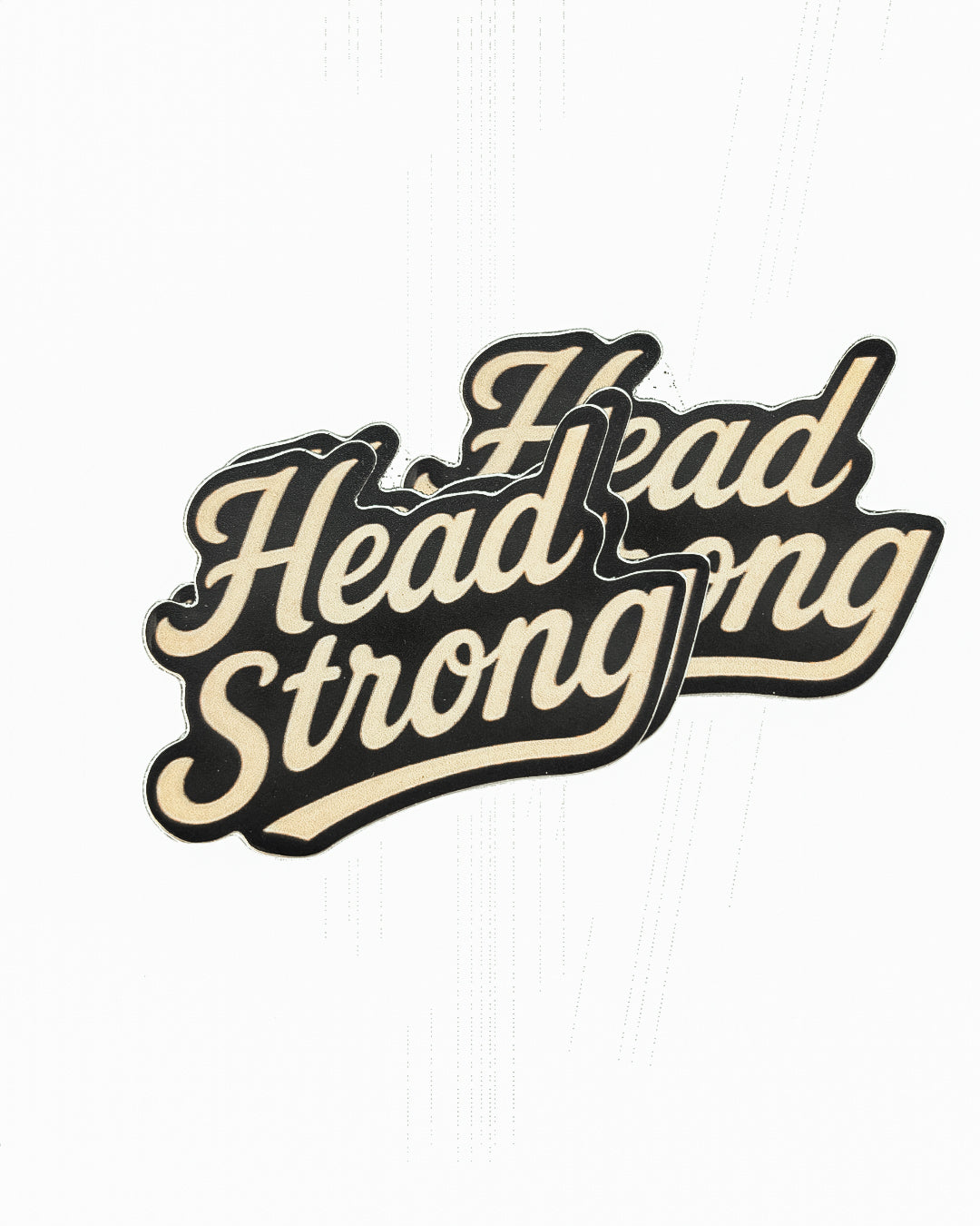 "Headstrong" Script Sticker